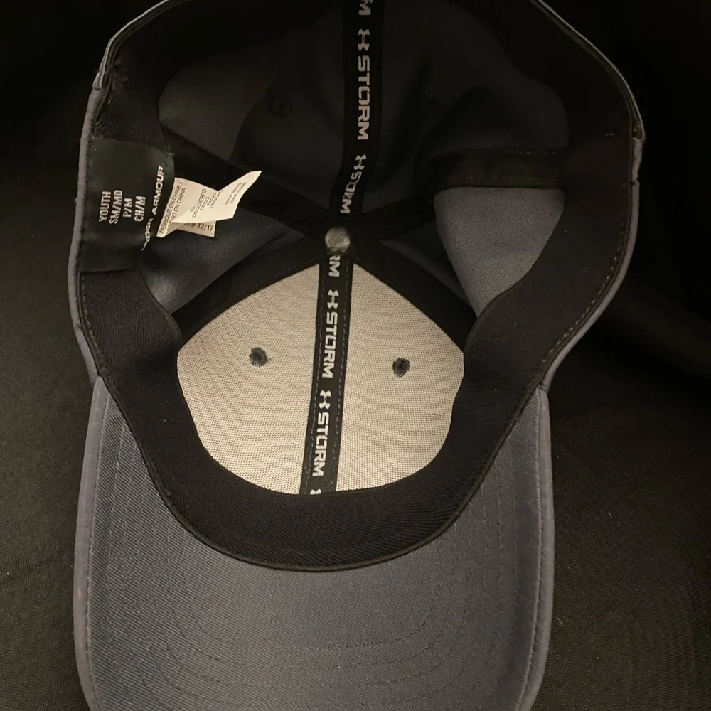 Under Armour-Youth (Small/Medium), Hat-Fitted Stretch‎ Back - Grey/Orange